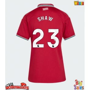 Manchester United Luke Shaw #23 Replica Home Stadium Shirt for Women 2026-27 Short Sleeve